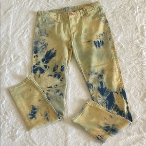 Tie-Dye Blue and Yellow Tween  Jeans  SZ 11-12